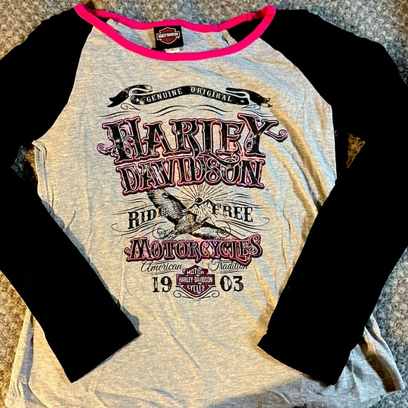 Harley Davidson long sleeve T-shirt size M - Picture 1 of 4